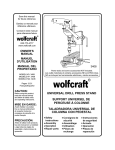 Wolfcraft 3408 User's Manual