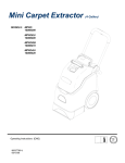 Windsor MINI CARPET EXTRACTOR MPRO 10080390 User's Manual