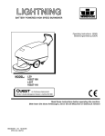 Windsor Lightning Battery Burnisher 10027100 User's Manual