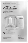 Windmere WCH200C Use & Care Manual