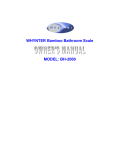Whynter BH-2000 User's Manual