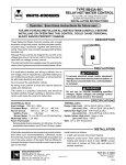 White Rodgers 8B43A-601 User's Manual