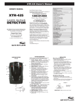 Whistler XTR-435 User's Manual