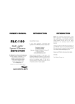 Whistler RLC-100 User's Manual