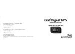 Whistler GOLFDIGEST GLF-100 User's Manual