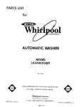 Whirlpool Washer LA3400XSW0 User's Manual