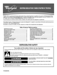 Whirlpool Refrigerator W10343810A User's Manual