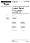 Whirlpool Range ACM 394 N User's Manual