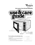 Whirlpool MW8650XL User's Manual