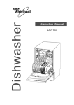 Whirlpool Dishwasher ADG 750 User's Manual
