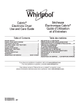 Whirlpool WED8500BR Use & Care Manual