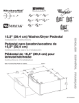 Whirlpool Washer/Dryer Pedestal User's Manual