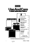 Whirlpool TT18HK User's Manual