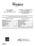 Whirlpool WTW4850BW User's Manual