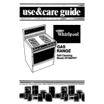 Whirlpool SF396PEP User's Manual