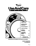 Whirlpool RS6305XB User's Manual