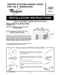 Whirlpool RH8930XLS User's Manual
