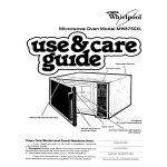 Whirlpool MW8750XL User's Manual