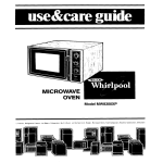 Whirlpool MW8300XP User's Manual