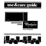Whirlpool MW3500XW User's Manual