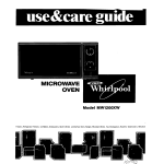 Whirlpool MW1200XW User's Manual