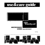 Whirlpool MW1000XP User's Manual