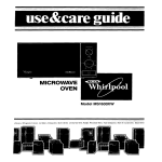 Whirlpool MS1600XW User's Manual