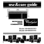 Whirlpool MH6600XWl User's Manual