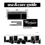 Whirlpool MH6100XY User's Manual