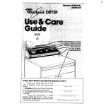 Whirlpool LE5800XK User's Manual