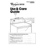 Whirlpool LE3000XK User's Manual