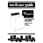 Whirlpool LA7780XS User's Manual