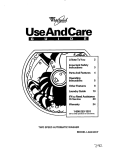 Whirlpool LA5243XY User's Manual