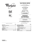 Whirlpool DUET W10294021A User's Manual