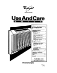 Whirlpool ACE184XD0 User's Manual