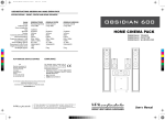 Wharfedale OBSIDIAN 600 User's Manual