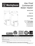 Westinghouse WGC055NG100 Installation Manual