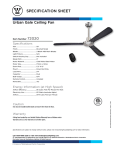 Westinghouse 52-Inch Specification Sheet