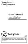 Westinghouse One-Light Outdoor Wall Lantern 6939500 Instruction Manual