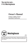 Westinghouse One-Light Outdoor Wall Lantern 6698300 Instruction Manual