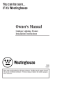 Westinghouse Landscape Lighting 20204 User's Manual