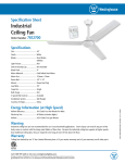 Westinghouse 56-Inch Specification Sheet