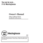 Westinghouse Indoor Lighting Fixture 12804 User's Manual