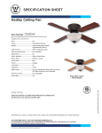 Westinghouse 42-Inch Specification Sheet