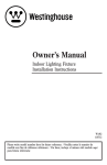 Westinghouse Fontane Three-Light Indoor Pendant 6226600 Instruction Manual
