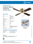 Westinghouse 42-Inch Specification Sheet