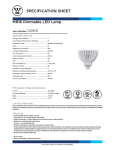 Westinghouse MR16 Specification Sheet