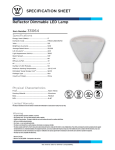 Westinghouse 17 Watt (Replaces 85 Watt) Reflector Dimmable LED Light Bulb 3306400 Specification Sheet