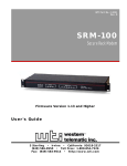Western Telematic SRM-100 User's Manual