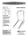 Weslo WLTL29820 User's Manual